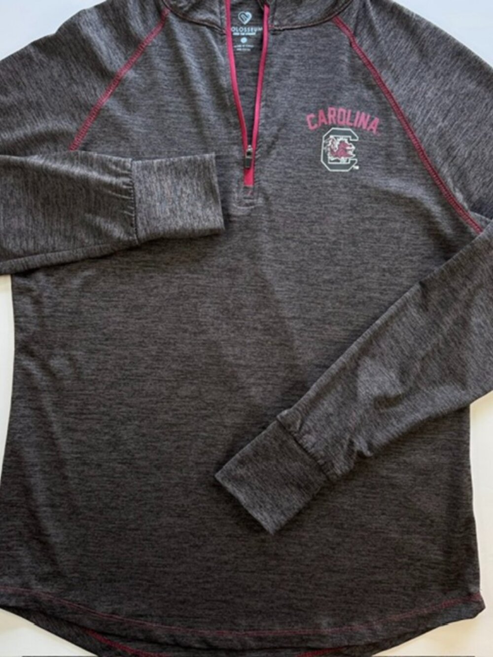 Colosseum Woman's 1/4 Zip Pullover L Carolina University Gamecocks Women's